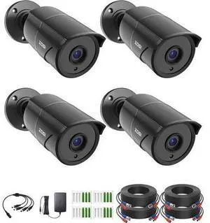 ZOSI 4 Pack 1080p Home Security Cameras with Audio Recording,Built-in Microphone,2MP 1920TVL HD-TVI Outdoor Indoor CCTV Cameras with 120ft IR Night Vision Weatherproof Surveillance Bullet Camera ZOSI 4 Pack 1080p Home Security Cameras with Audio Recording,Built-in Microphone,2MP 1920TVL HD-TVI Outdoor Indoor CCTV Cameras with 120ft IR Night Vision Weatherproof Surveillance Bullet Camera