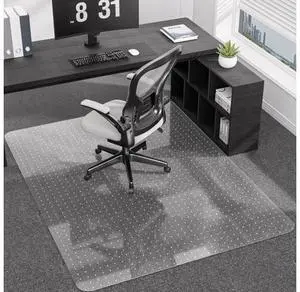 Office Chair Mat for Low Pile Carpet with Lip, 48" x 60" Clear Heavy Duty Plastic Floor Protector for Smooth Rolling Desk & Computer Chairs, Under Desk Chair Mat for Home Office Office Chair Mat for Low Pile Carpet with Lip, 48" x 60" Clear Heavy Duty Plastic Floor Protector for Smooth Rolling Desk & Computer Chairs, Under Desk Chair Mat for Home Office