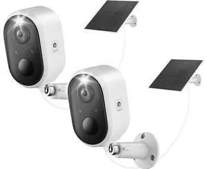 Solar Security Camera Outdoor Wireless 2 Pack, 2K Color Night Vision, Battery Powered PIR Motion Detection,2.4GHz WiFi Cameras for Home Surveillance, Light and Sound Alarm, 2-Way Audio Solar Security Camera Outdoor Wireless 2 Pack, 2K Color Night Vision, Battery Powered PIR Motion Detection,2.4GHz WiFi Cameras for Home Surveillance, Light and Sound Alarm, 2-Way Audio