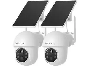 Solar Security Cameras Wireless Outdoor, 4MP 360° View Battery Powered Outdoor Camera, Night Vision with Spotlight, 2-Way Audio, PIR Motion Sensor, 2.4G/5G Dual Band WiFi (2 Pack) Solar Security Cameras Wireless Outdoor, 4MP 360° View Battery Powered Outdoor Camera, Night Vision with Spotlight, 2-Way Audio, PIR Motion Sensor, 2.4G/5G Dual Band WiFi (2 Pack)