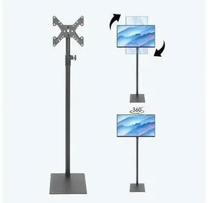 Baoz Universal Swivel Floor TV Stand with Mount 360 Degree Monitor Floor Stand for 14-43inch TV Tilting Free Standing TV Mount VESA Stand with 4 Level Height Adjustable for Bedroom Living Room Corner Baoz Universal Swivel Floor TV Stand with Mount 360 Degree Monitor Floor Stand for 14-43inch TV Tilting Free Standing TV Mount VESA Stand with 4 Level Height Adjustable for Bedroom Living Room Corner