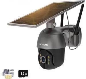 SOLIOM S600 3G/4G LTE Solar Powered Cellular Security Camera Wireless Outdoor, Pan Tilt 360°View Spotlight, 1080p Night Vision, 2 Way Talk, PIR Motion Sensor, No WiFi, US Version, Unlimited Data Plan SOLIOM S600 3G/4G LTE Solar Powered Cellular Security Camera Wireless Outdoor, Pan Tilt 360°View Spotlight, 1080p Night Vision, 2 Way Talk, PIR Motion Sensor, No WiFi, US Version, Unlimited Data Plan