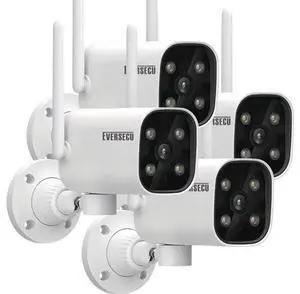 EVERSECU 2K WiFi PTZ Bullet Camera, Outdoor/Indoor, Pan/tilt, 2-Way Audio, Night Vision, Motion Detection Auto Tracking, Waterproof, Remote Access, RTSP Stream, Compatible with Alexa(4pack) EVERSECU 2K WiFi PTZ Bullet Camera, Outdoor/Indoor, Pan/tilt, 2-Way Audio, Night Vision, Motion Detection Auto Tracking, Waterproof, Remote Access, RTSP Stream, Compatible with Alexa(4pack)