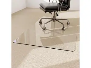 36" x 46" Chair Mat for Carpet - Office Chair Mat - Tempered Glass Floor Mat for Home/Office/Carpet Clear Computer Floor Mat - with 4 Anti-Slip Pads 36" x 46" Chair Mat for Carpet - Office Chair Mat - Tempered Glass Floor Mat for Home/Office/Carpet Clear Computer Floor Mat - with 4 Anti-Slip Pads