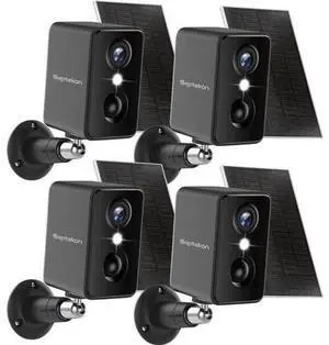 Septekon 2K Security Cameras Wireless Outdoor 4 Pack, Solar Battery Powered Camera with Two Spotlights, PIR Motion Detection Siren, Color Night Vision, 2-Way Audio, IP66 Waterpoof Septekon 2K Security Cameras Wireless Outdoor 4 Pack, Solar Battery Powered Camera with Two Spotlights, PIR Motion Detection Siren, Color Night Vision, 2-Way Audio, IP66 Waterpoof