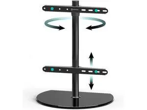 ONKRON Universal TV Stand for 32-65 Inch Screen up to 77 lbs, Height Adjustable, Swivel TV Stand Pedestal, VESA 100x100-400x400, Table Top TV Mount Stand with Tempered Glass Base Black ONKRON Universal TV Stand for 32-65 Inch Screen up to 77 lbs, Height Adjustable, Swivel TV Stand Pedestal, VESA 100x100-400x400, Table Top TV Mount Stand with Tempered Glass Base Black