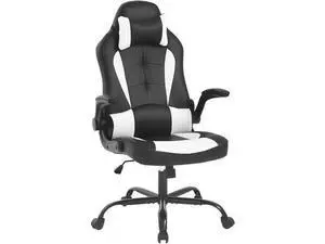 Ergonomic Chair Racing Computer Chair PU Leather Ergonomic Chair Desk Chair with Lumbar Support Flip Up Arms Headrest High Back Swivel Rolling Adjustable Ergonomic Office Chair, White Ergonomic Chair Racing Computer Chair PU Leather Ergonomic Chair Desk Chair with Lumbar Support Flip Up Arms Headrest High Back Swivel Rolling Adjustable Ergonomic Office Chair, White