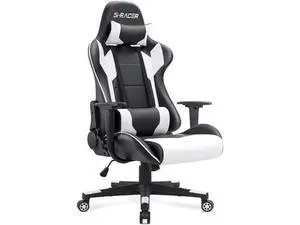 Homall Ergonomic Chair, Office Chair High Back Computer Chair Leather Desk Chair Racing Executive Ergonomic Adjustable Swivel Task Chair with Headrest and Lumbar Support (White) Homall Ergonomic Chair, Office Chair High Back Computer Chair Leather Desk Chair Racing Executive Ergonomic Adjustable Swivel Task Chair with Headrest and Lumbar Support (White)