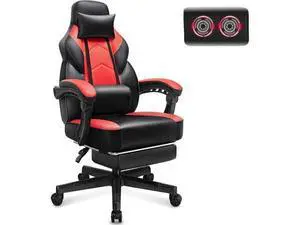 Ergonomic Chair with Footrest, Video Ergonomic Chair for Adults, Big and Tall Computer Chair with Massage Lumbar Support 330lb Weight Capacity, Ergonomic Adjustable Height and 360° Swivel Seat (Red) Ergonomic Chair with Footrest, Video Ergonomic Chair for Adults, Big and Tall Computer Chair with Massage Lumbar Support 330lb Weight Capacity, Ergonomic Adjustable Height and 360° Swivel Seat (Red)