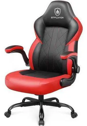 GTPLAYER Video Ergonomic Chair, Ergonomic Computer Ergonomic Chair with Flip-Up Armrests and Adjustable Height, Comfortable Desk Chairs with Built-in Lumbar Support, Recliner with 360°Swivel (Oil Red) GTPLAYER Video Ergonomic Chair, Ergonomic Computer Ergonomic Chair with Flip-Up Armrests and Adjustable Height, Comfortable Desk Chairs with Built-in Lumbar Support, Recliner with 360°Swivel (Oil Red)