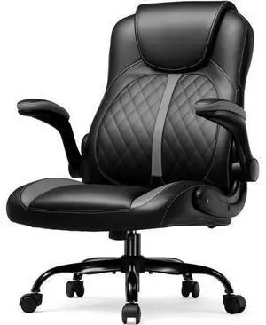 GTRACING Office Computer Ergonomic Chair Ergonomic Desk Chair for Adults with Lumbar Support Flip-Up Arms Adjustable Height Swivel Wheels PU Leather Executive Design for Short People Use, Gray GTRACING Office Computer Ergonomic Chair Ergonomic Desk Chair for Adults with Lumbar Support Flip-Up Arms Adjustable Height Swivel Wheels PU Leather Executive Design for Short People Use, Gray