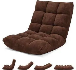 BestComfort Floor Chair with Back Support, Floor Office Chairs w/ 14 Adjustable Position, Padded Sleeper Bed, Folding Floor Seating for Living Room, Reading, Watching TV, Meditation for Adults & Kids BestComfort Floor Chair with Back Support, Floor Office Chairs w/ 14 Adjustable Position, Padded Sleeper Bed, Folding Floor Seating for Living Room, Reading, Watching TV, Meditation for Adults & Kids