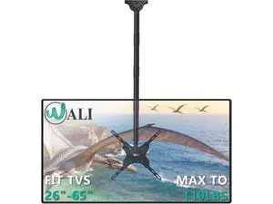 WALI Long Arm TV Ceiling Mount, Fits Most LED, LCD, OLED and Plasma Flat Screen Display 26 to 65 Inch, up to 110 Lbs, Height Extension up to 58 Inch, Mounting Holes up to 400x400mm (CM2665XL), Black WALI Long Arm TV Ceiling Mount, Fits Most LED, LCD, OLED and Plasma Flat Screen Display 26 to 65 Inch, up to 110 Lbs, Height Extension up to 58 Inch, Mounting Holes up to 400x400mm (CM2665XL), Black