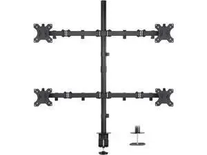 Mount-It! 4 Monitor Stand for Desk | Quad Monitor Desk Mount with Height Adjustable Pole | Fits Four 1332 Inch Screens, VESA 75x75 & 100x100, Tilt Swivel Rotate, Clamp or Grommet Base Mount-It! 4 Monitor Stand for Desk | Quad Monitor Desk Mount with Height Adjustable Pole | Fits Four 1332 Inch Screens, VESA 75x75 & 100x100, Tilt Swivel Rotate, Clamp or Grommet Base