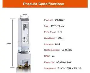 WISDUM 1.25/2.5/5/10G SFP+ to RJ45 Transceiver, 10GBase-T Copper SFP+ Module, 10Gb Ethernet Adapter for Cisco SFP-10G-T-S, Ubiquiti UniFi UACC-CM-RJ45-MG, Mikrotik, , ,Synology and More, 2 Pack WISDUM 1.25/2.5/5/10G SFP+ to RJ45 Transceiver, 10GBase-T Copper SFP+ Module, 10Gb Ethernet Adapter for Cisco SFP-10G-T-S, Ubiquiti UniFi UACC-CM-RJ45-MG, Mikrotik, , ,Synology and More, 2 Pack