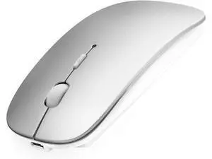 Bluetooth Mouse for Laptop/iPad/iPhone/Mac(iOS 13.1.2 and Above)/Android PC,Wireless Mouse Slim USB Rechargable Quiet Mice Compatible with Windows/Linux/Notebook/Mac/MacBook Air,Silver Bluetooth Mouse for Laptop/iPad/iPhone/Mac(iOS 13.1.2 and Above)/Android PC,Wireless Mouse Slim USB Rechargable Quiet Mice Compatible with Windows/Linux/Notebook/Mac/MacBook Air,Silver