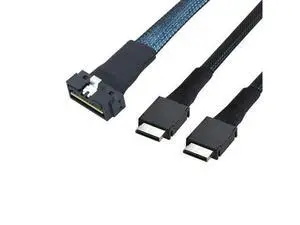 PCI-E SAS 4.0 LP Low profile SFF-8654 8i 74pin to Dual 2X 8611 4i 38Pin Server graphics card cable PCI-E SAS 4.0 LP Low profile SFF-8654 8i 74pin to Dual 2X 8611 4i 38Pin Server graphics card cable