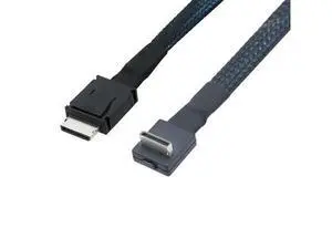 PCIe PCI-Express SFF-8611 4i 42P Straight to SFF-8611 4I 90 degree SSD Data Active Cable PCIe PCI-Express SFF-8611 4i 42P Straight to SFF-8611 4I 90 degree SSD Data Active Cable