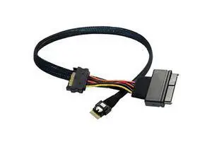 Mini Slim line SAS SFF-8654 4I 38P To SAS 8639 U.2 Adapter Cable with SATA15P Mini Slim line SAS SFF-8654 4I 38P To SAS 8639 U.2 Adapter Cable with SATA15P