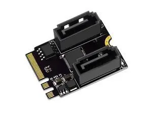 M.2 A+E KEY to 2 Ports SATA3.0 Converter Card expansion card: Fast Data Transmission and Stable Output M.2 A+E KEY to 2 Ports SATA3.0 Converter Card expansion card: Fast Data Transmission and Stable Output