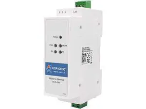 USR-DR301 DIN-Rail RS232 Serial to Ethernet Converter Tiny Size RS232 Ethernet Serial Device Server Supports Websocket USR-DR301 DIN-Rail RS232 Serial to Ethernet Converter Tiny Size RS232 Ethernet Serial Device Server Supports Websocket