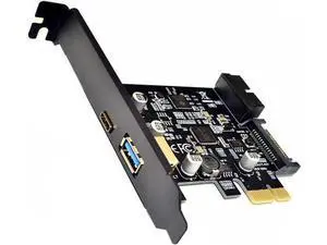 PCI-E 1X to USB 3.1 Gen1 (5Gbps) 2-Port USB C+USB A Expansion Card Asmedia Chipset USB 3.1 PCI Express Card Adapter for 19pin Front USB 3.0 PCI-e Controller Pcie x1 Converter PCI-E 1X to USB 3.1 Gen1 (5Gbps) 2-Port USB C+USB A Expansion Card Asmedia Chipset USB 3.1 PCI Express Card Adapter for 19pin Front USB 3.0 PCI-e Controller Pcie x1 Converter