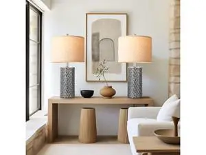 PARTPHONER 23" Modern Ceramic Table Lamp Set of 2, Table Lamps for Living Room, Rustic Farmhouse Bedside Lamps Nightstand lamp for Bedroom, Desk Lamp for End Table Home Decor Black PARTPHONER 23" Modern Ceramic Table Lamp Set of 2, Table Lamps for Living Room, Rustic Farmhouse Bedside Lamps Nightstand lamp for Bedroom, Desk Lamp for End Table Home Decor Black