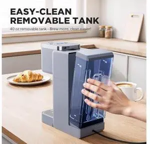 Tastyle Single Serve Coffee Maker, Iced and Hot Coffee Machine for K Cup & Grounds, Compact Design, 40oz Removable Water Reservoir, 6 to 24 Oz Brew Sizes, Fits 7.3" Travel Mug, Gray Tastyle Single Serve Coffee Maker, Iced and Hot Coffee Machine for K Cup & Grounds, Compact Design, 40oz Removable Water Reservoir, 6 to 24 Oz Brew Sizes, Fits 7.3" Travel Mug, Gray