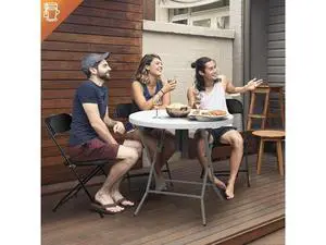 5 Pack Black Plastic Folding Chair, Indoor Outdoor Portable Stackable Commercial Seat with Steel Frame 350lb. Capacity for Events Office Wedding Party Picnic Kitchen Dining 5 Pack Black Plastic Folding Chair, Indoor Outdoor Portable Stackable Commercial Seat with Steel Frame 350lb. Capacity for Events Office Wedding Party Picnic Kitchen Dining