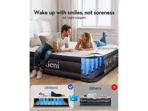 Air Mattress Queen with Built in Pump, 18" Raised Inflatable Blow Up Mattress, Upgraded Surface Portable Bed for Home, Camping, Colchone Inflable, Ideal Alternative to a Bed, 1-Pack Only Air Mattress Queen with Built in Pump, 18" Raised Inflatable Blow Up Mattress, Upgraded Surface Portable Bed for Home, Camping, Colchone Inflable, Ideal Alternative to a Bed, 1-Pack Only