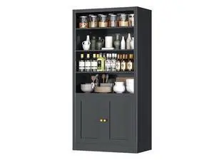 Metal Pantry Cabinet, Kitchen Pantry Storage Cabinets with 2 Door and 3 Adjustable Shelves, 55" Tall Metal Pantry Cabinet, Kitchen Pantry Storage Cabinets with 2 Door and 3 Adjustable Shelves, 55" Tall