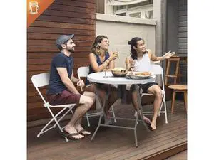 5 Pack White Plastic Folding Chair, Indoor Outdoor Portable Stackable Commercial Seat with Steel Frame 350lb. Capacity for Events Office Wedding Party Picnic Kitchen Dining 5 Pack White Plastic Folding Chair, Indoor Outdoor Portable Stackable Commercial Seat with Steel Frame 350lb. Capacity for Events Office Wedding Party Picnic Kitchen Dining