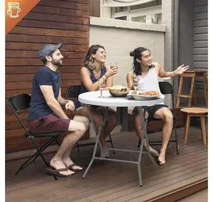 5 Pack Black Plastic Folding Chair, Indoor Outdoor Portable Stackable Commercial Seat with Steel Frame 350lb. Capacity for Events Office Wedding Party Picnic Kitchen Dining 5 Pack Black Plastic Folding Chair, Indoor Outdoor Portable Stackable Commercial Seat with Steel Frame 350lb. Capacity for Events Office Wedding Party Picnic Kitchen Dining