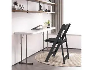 Resin Folding Chairs with Cushion, Foldable Plastic Chair with Comfortable Padded Seats, Perfect for Event Party Indoor Outdoor, Black, 2 PC Resin Folding Chairs with Cushion, Foldable Plastic Chair with Comfortable Padded Seats, Perfect for Event Party Indoor Outdoor, Black, 2 PC