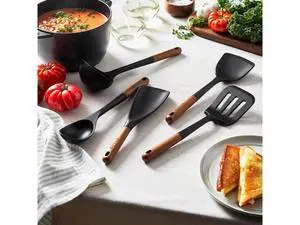 Staub Silicone with Wood Handle 5-pc Cooking Utensil Set Staub Silicone with Wood Handle 5-pc Cooking Utensil Set