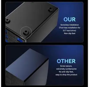 3 Bay Hard Drive Enclosure with Cooling Fan for 2.5/3.5" SATA HDD/SSD with USB A/C 3.0, Support 60TB, Hot Swappable, Daisy Chain Expansion, Tool-Free HDD Enclosure, DAS(NO RAID/NAS) 3 Bay Hard Drive Enclosure with Cooling Fan for 2.5/3.5" SATA HDD/SSD with USB A/C 3.0, Support 60TB, Hot Swappable, Daisy Chain Expansion, Tool-Free HDD Enclosure, DAS(NO RAID/NAS)
