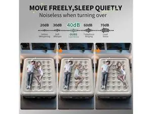 Air Mattress Queen with Built in Pump, Black Inflatable Mattress Blow up Mattress, 18" Colchones Inflables Foldable Air Bed for Guest & Home, Ideal for Camping, 700lbs Air Mattress Queen with Built in Pump, Black Inflatable Mattress Blow up Mattress, 18" Colchones Inflables Foldable Air Bed for Guest & Home, Ideal for Camping, 700lbs