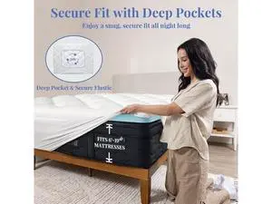 Cooling 4 Inch Full Size Dual Layer Mattress Topper, 2 Inch Gel Memory Foam, 2 Inch Soft Pillow Top Pad, Bedroom Essentials Mattresses Cover, Extra Comfortable Sleep and Back Pain Relief Cooling 4 Inch Full Size Dual Layer Mattress Topper, 2 Inch Gel Memory Foam, 2 Inch Soft Pillow Top Pad, Bedroom Essentials Mattresses Cover, Extra Comfortable Sleep and Back Pain Relief