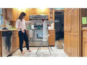 SUNOUTLY Tripod Clothes Drying Rack, Garment Rack Portable and Foldable Space Saving Laundry Drying Rack - Dryer Rack Clothing Floor Folding Balcony Bedroom Household SUNOUTLY Tripod Clothes Drying Rack, Garment Rack Portable and Foldable Space Saving Laundry Drying Rack - Dryer Rack Clothing Floor Folding Balcony Bedroom Household