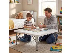 Byliable 34" Folding Square Card Table, Portable Heavy Duty HDPE Fold-in-Half Folding Table with Carrying Handle for Indoor/Outdoor Use Ideal for Picnic, Camping, Parties, White Byliable 34" Folding Square Card Table, Portable Heavy Duty HDPE Fold-in-Half Folding Table with Carrying Handle for Indoor/Outdoor Use Ideal for Picnic, Camping, Parties, White