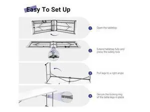 Byliable Folding Table 6FT Narrow Portable Foldable Plastic Heavy Duty Long Table, Fold-in-Half with Carrying Handle for Indoor Outdoor Meeting, Buffet, Party, Wedding, Home Work, 6 Foot, White Byliable Folding Table 6FT Narrow Portable Foldable Plastic Heavy Duty Long Table, Fold-in-Half with Carrying Handle for Indoor Outdoor Meeting, Buffet, Party, Wedding, Home Work, 6 Foot, White