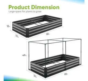 Quictent Galvanized Raised Garden Bed with Crop Cage Plant Protection Net Tent and Shade Cloth Kit Metal Planter Box Bottomless Planting Vegetables Outdoor Backyard Included T Tags Wing Nuts 6x3x1 Ft Quictent Galvanized Raised Garden Bed with Crop Cage Plant Protection Net Tent and Shade Cloth Kit Metal Planter Box Bottomless Planting Vegetables Outdoor Backyard Included T Tags Wing Nuts 6x3x1 Ft