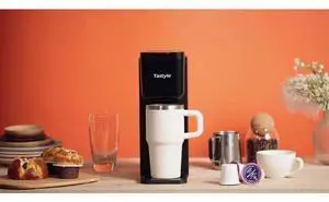 Tastyle Single Serve Coffee Maker for K Cup and Ground Coffee | Brew up to 16 Oz, Fits 7.3'' Travel Mug | Hot, Bold & Over Ice | Compact for Office, RV& Hotel, Classic Black (3.0 Version) Tastyle Single Serve Coffee Maker for K Cup and Ground Coffee | Brew up to 16 Oz, Fits 7.3'' Travel Mug | Hot, Bold & Over Ice | Compact for Office, RV& Hotel, Classic Black (3.0 Version)