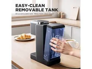 Tastyle Single Serve Coffee Maker, Iced and Hot Coffee Machine for K Cup & Grounds, Compact Design, 40oz Removable Water Reservoir, 6 to 24 Oz Brew Sizes, Fits 7.3" Travel Mug, Black Tastyle Single Serve Coffee Maker, Iced and Hot Coffee Machine for K Cup & Grounds, Compact Design, 40oz Removable Water Reservoir, 6 to 24 Oz Brew Sizes, Fits 7.3" Travel Mug, Black