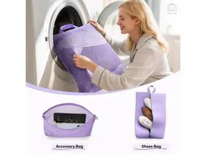 11 Set Compression Packing Cubes for Travel Essentials,Compressible Expandable Large Luggage Suitcase Organizer Bags for Clothing,Durable Space Saver Storage Bags(Light Purple) 11 Set Compression Packing Cubes for Travel Essentials,Compressible Expandable Large Luggage Suitcase Organizer Bags for Clothing,Durable Space Saver Storage Bags(Light Purple)