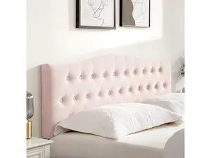 Huatean Home Tufted Upholstered Headboard Twin Size, Sturdy and Durable Solid Wood Bed headboard, Fabric Headboard Adjustable Height from 37 to 51, Modern Button Diamond Design Head Board, Pink Huatean Home Tufted Upholstered Headboard Twin Size, Sturdy and Durable Solid Wood Bed headboard, Fabric Headboard Adjustable Height from 37 to 51, Modern Button Diamond Design Head Board, Pink