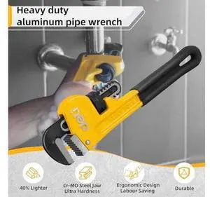 deli Pipe Wrench 36-inch, Heavy Duty Straight Adjustable Wrench, Professional Plumbing wrench tools, for Pipe, Home, Vehicle repair deli Pipe Wrench 36-inch, Heavy Duty Straight Adjustable Wrench, Professional Plumbing wrench tools, for Pipe, Home, Vehicle repair