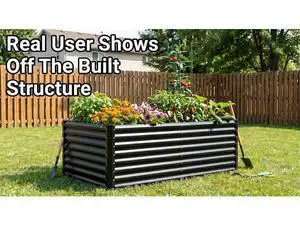 Quictent Galvanized Raised Garden Bed 8x4x1 Ft Metal Planter Box for Vegetables Bottomless for Backyard, 2 Tomato Cages Included, Green 2PCS Quictent Galvanized Raised Garden Bed 8x4x1 Ft Metal Planter Box for Vegetables Bottomless for Backyard, 2 Tomato Cages Included, Green 2PCS