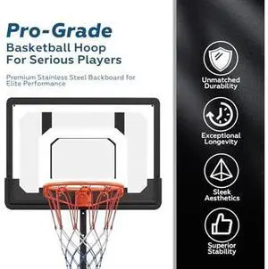 Pool Basketball Hoop, Height Adjustable 3.9" to 6.9", Black PE Frame, Water Base, Includes Air Pump, 8-Inch Rubber Ball, Indoor & Outdoor Use Pool Basketball Hoop, Height Adjustable 3.9" to 6.9", Black PE Frame, Water Base, Includes Air Pump, 8-Inch Rubber Ball, Indoor & Outdoor Use
