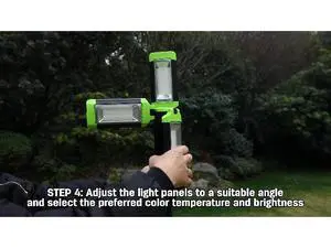 STEELITE Camping Emergency Light 2700 Lumens 12000mAh with Adjustable Tripod Stand, IP65 Waterproof Cordless Work Light, Magnetic Base, Telescopic, for Camping Outdoor Work Garage, Green STEELITE Camping Emergency Light 2700 Lumens 12000mAh with Adjustable Tripod Stand, IP65 Waterproof Cordless Work Light, Magnetic Base, Telescopic, for Camping Outdoor Work Garage, Green
